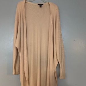 Long beige cardigan